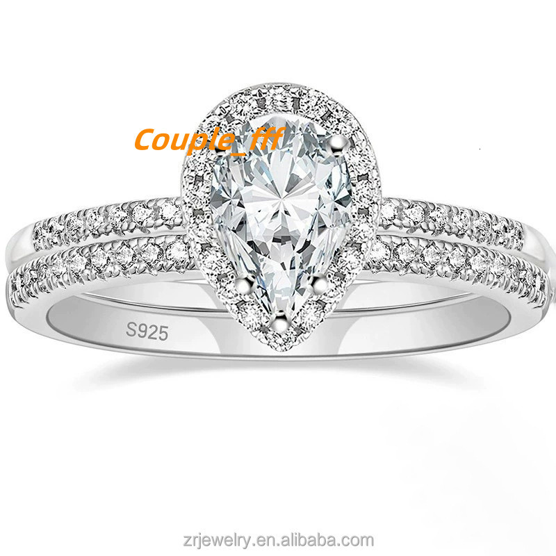 Princess Cut Moissanite Rings GRA 925 Sterling Silver Plated Women Engagement Wedding Moissanite Rings