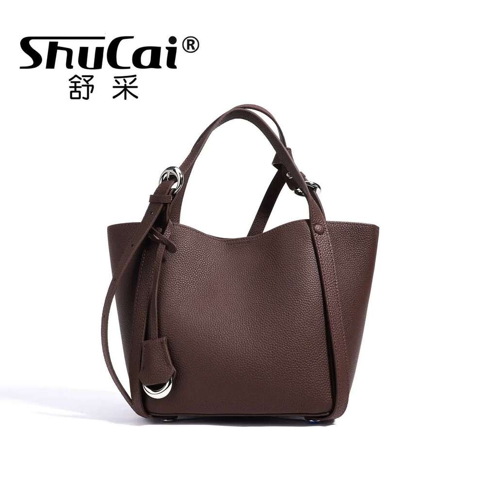 Designer Female Leather Fashion Handbag Commuter Vegetable Basket Shoulder Crossbody Women's Bag 2025 New