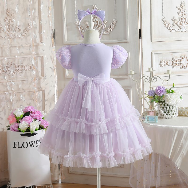 DISNEY Kids designer clothes baby summer baby designer clothes short-sleeved dress Crayon Shin-chan Lolita princess dress little girl's net.