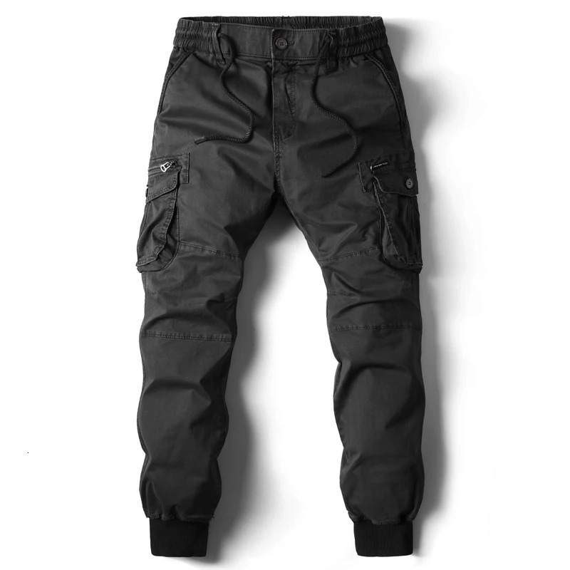 Cotton Men Cargo Pants Khaki Casual Men Tactical Joggers Cargo Multi-Pocket Fashions Black Army Trousers Work Wear 251121