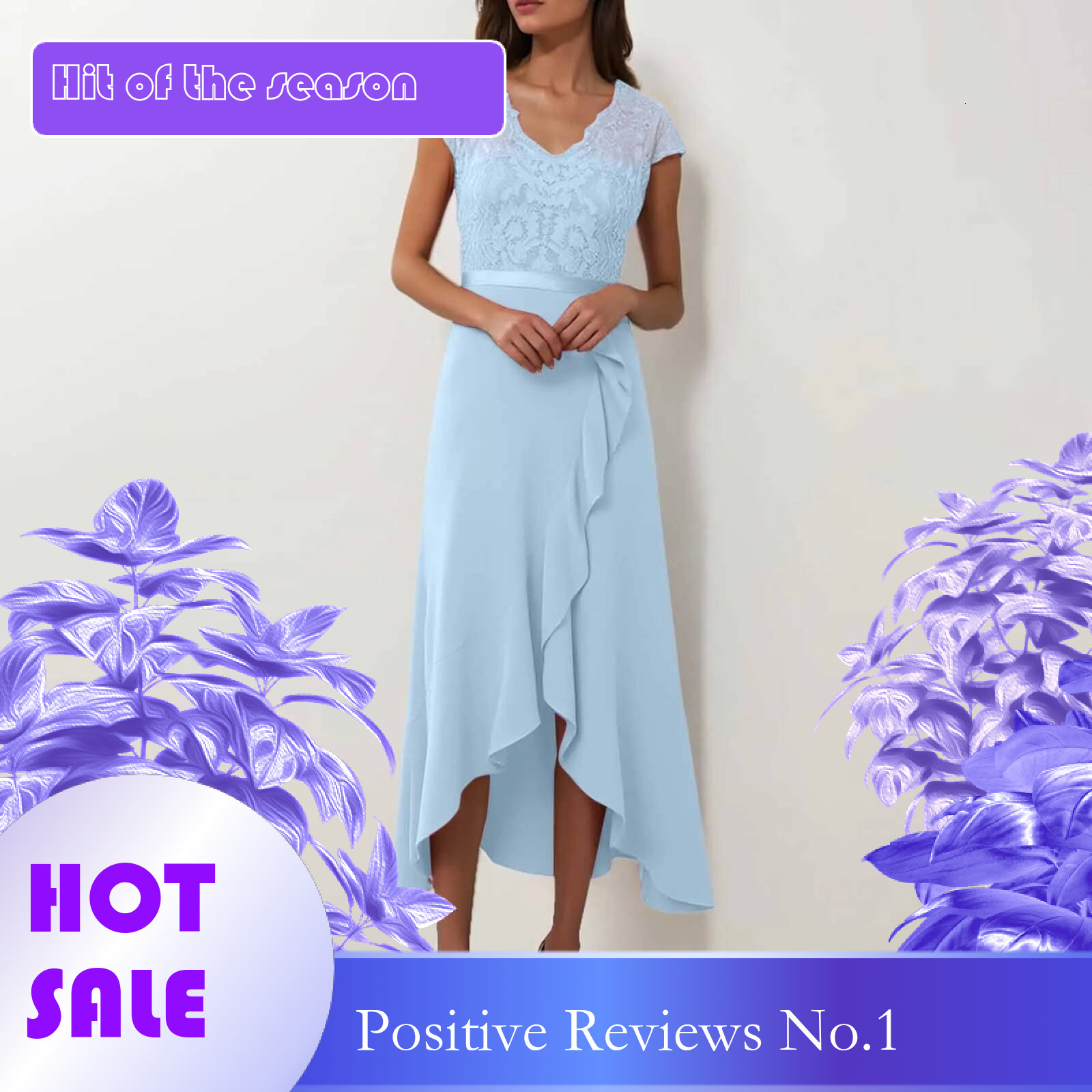 Dongdumaoyi Women Party Dress Lace V Neck Ruffle Sleeveless Irregular Hem Up Tight Waist Prom Female Clothes