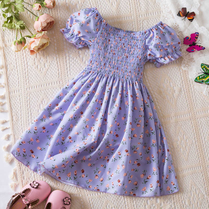 Childrens Dress 2025 Sweet Beauty Childrens Dress Summer Floral Dress Multi-color Camisole Vest Skirt A-class Ins Childrens Clothing Y250423hm8v
