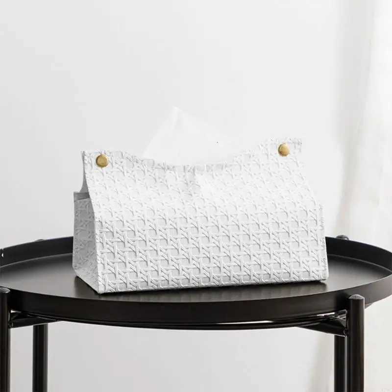 Tissue Box Cover Modern PU Leather Rectangular Tissue Box Holder for BathroomM251124