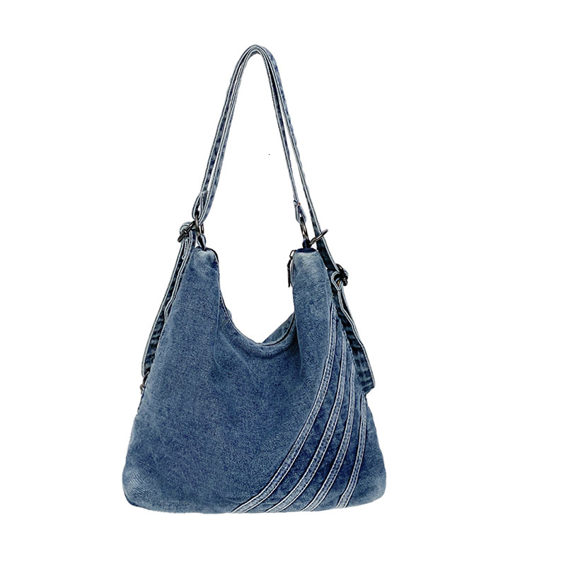 designer bag designer bag Large capacity denim tote for women in spring 2025, new casual commuting armpit bag, simple single shoulder crossbody bag