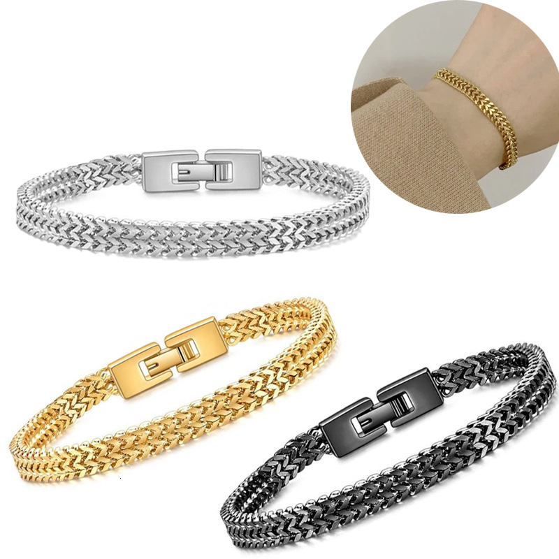 Top Source Trendy RapCap Stainless Keel Snake Chain Men's Fashion Personalized Titanium Steel Bracelet