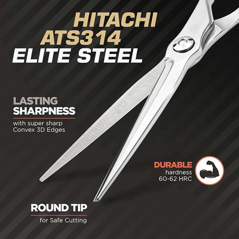 Japanese ATS314 Stainless Steel Professional Hair Cutting Shears with a Sharpened Edge for Precise Cuts Salon Hairdressing Accessories