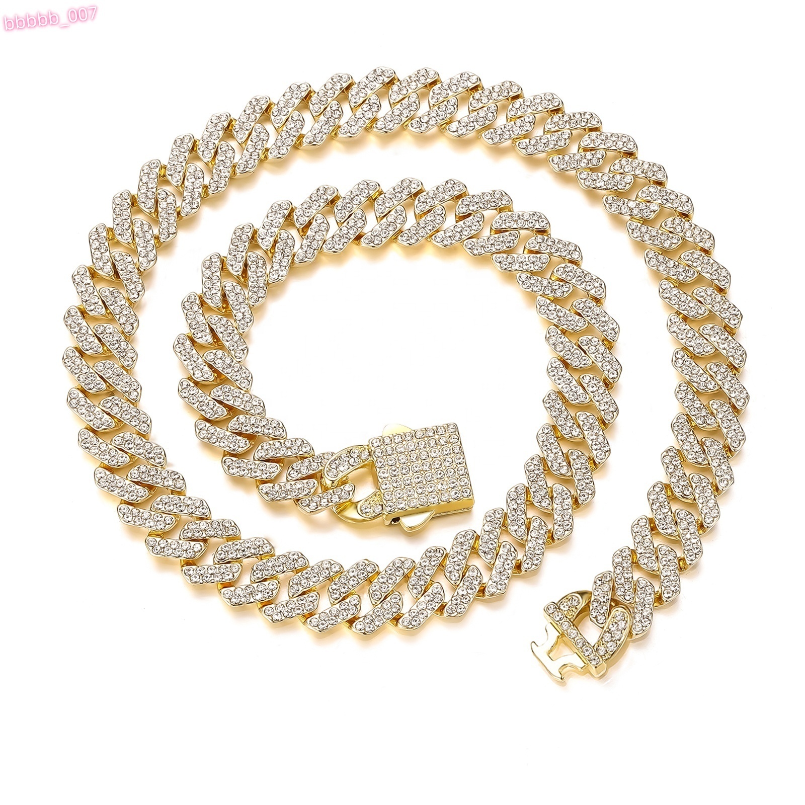 Mens Ice Out Miami Cuban Necklace Silver/Gold Bling Diamond Zircon Hip Hop Jewelry Cuban Link Chain for Women
