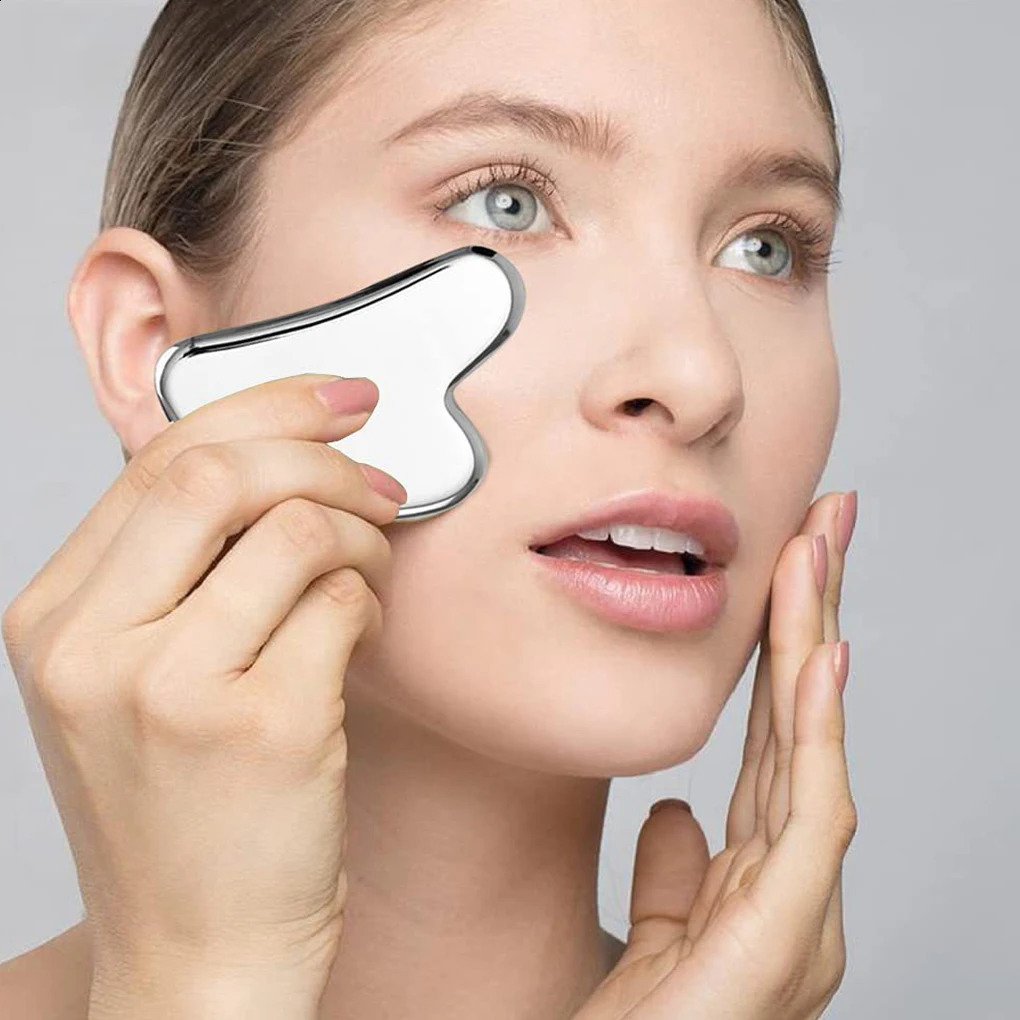 Gua Sha Facial Massage Stainless Steel Gua Sha Massage Tool Aging Face Cooling Eye SPA Body Massage Tool 250418