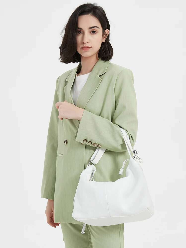 Designer Bag Zency 100% Genuine Leather Women Hobo Bag White Lady Tassel Shoulder Bags Classic Red Handbag Crossbody Purse Trendy