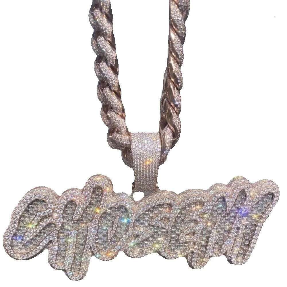 Premium Moissanite Vvs1 Hip Hop Cuban Link Chain Pendant