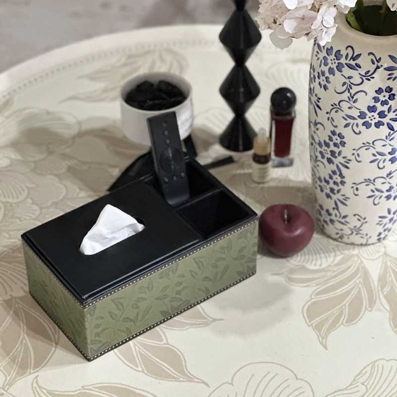2025 New PU Leather Tissue Holder Storage Box Vintage Desktop Tissue Dispenser Box for Living Room Bedroom Home Decor PieceM251124