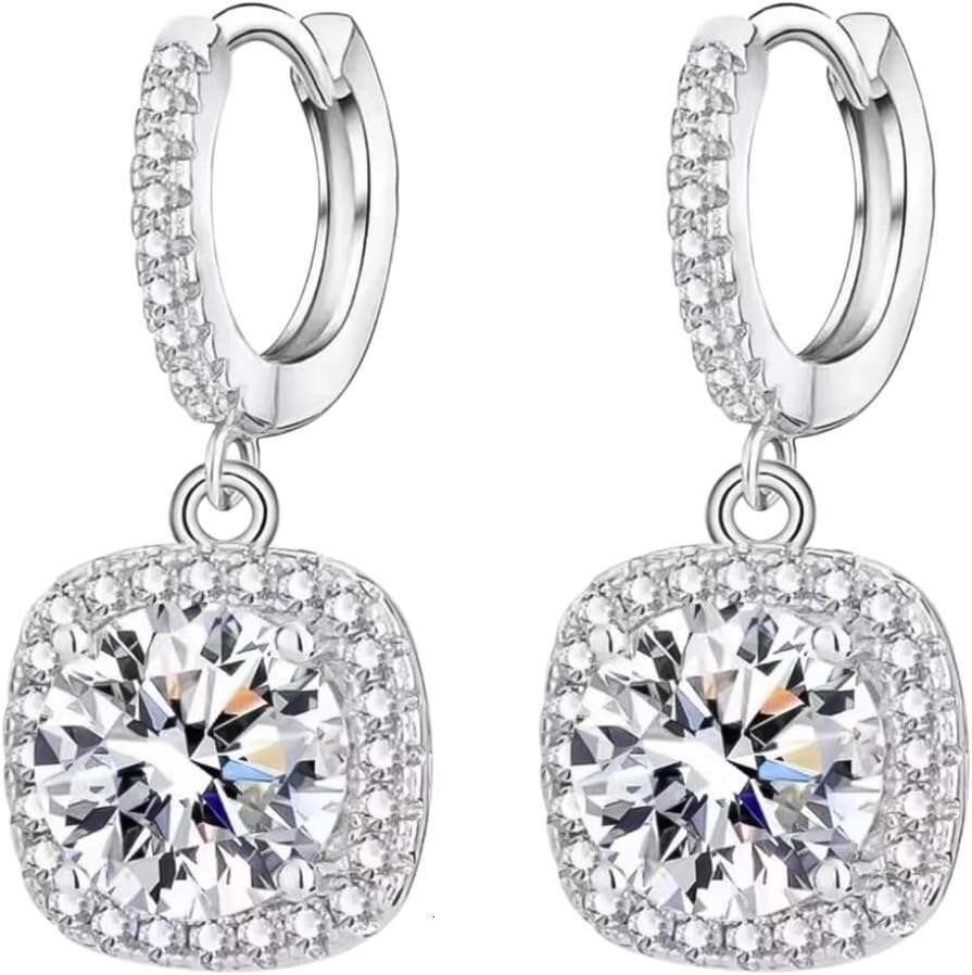 High Carbon Ring Earrings For Women, Made Of Pure Sier With Cuffs, Pendants, Hie Earrings, And Straps