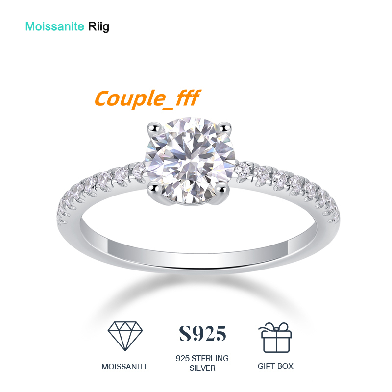 Wholesale Womens 925 Sterling Silver Moissanite Wedding Ring 2CT VVS D GRA Certified Moissanite Diamond Jewelry Engagement Ring