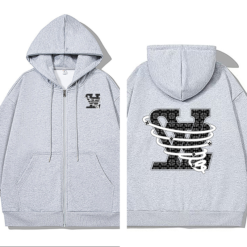 Men's Hoodies Zipper Luxurious Design Cotton Warm Print Pattern High-end Black And White color Fashionable Hip-Hop Classic Birthday Gift Hoodies 