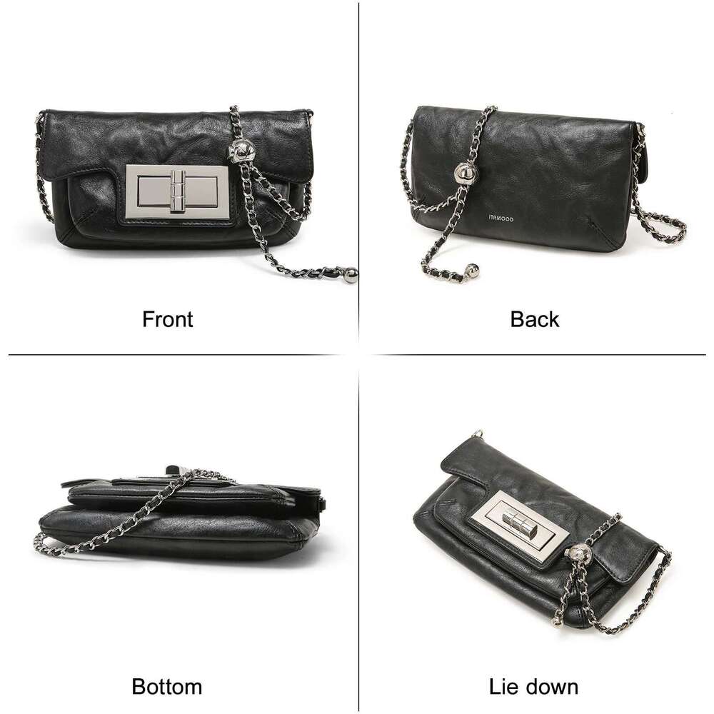 ITAMOOD Top Layer Cowhide Chain Original Designer Highend Underarm Shoulder Crossbody Fashion Female Replica Bag