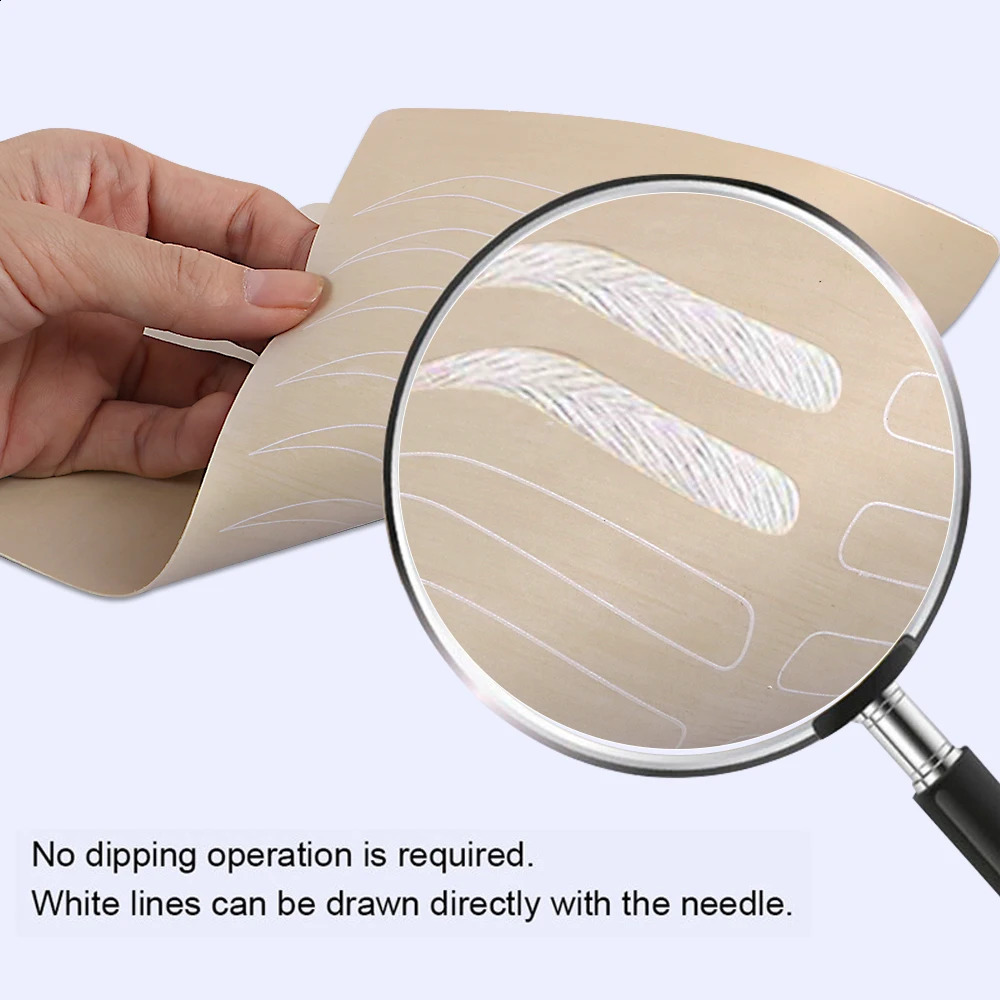 10pcs Microblading Eyebrow Practice Skin Silicone Tattoo Accessories Rubber Novice Make Up Trainning Fake Skin Beginner 250422