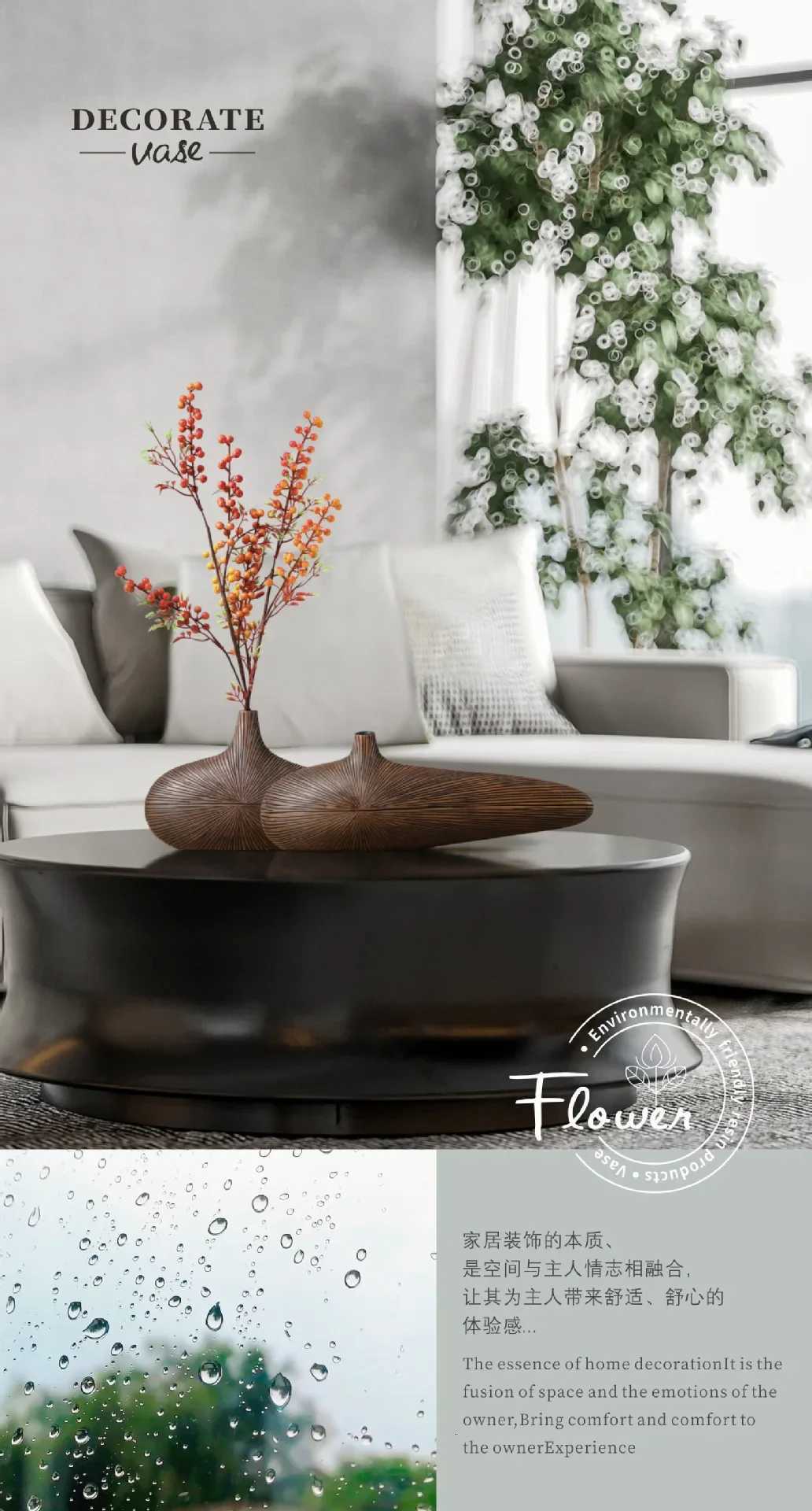 Deluxe Sense Light Luxury Living Room TV Cabinet Wine Cabinet Housewarming Gift Home Decor Vase Decoration Home Decoration C251124