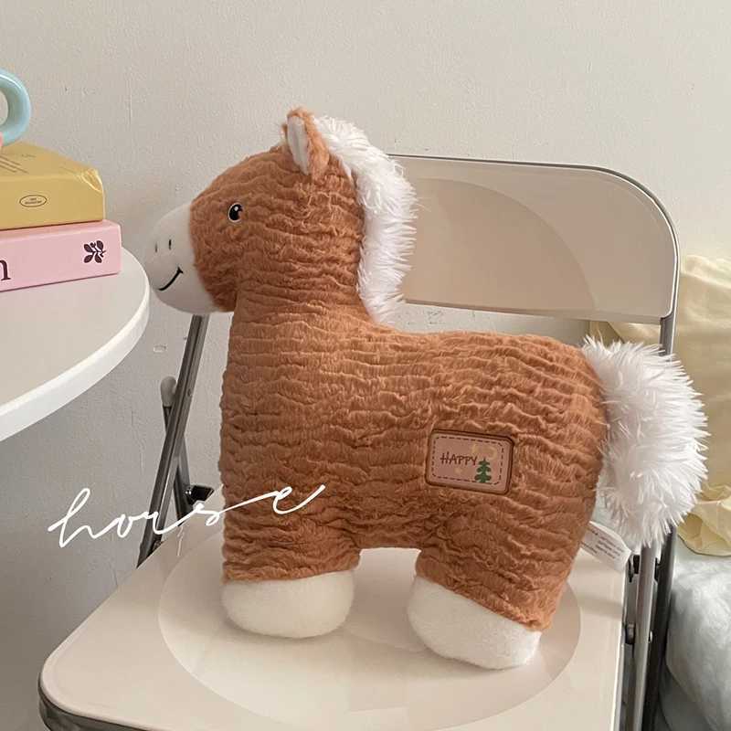 2026 Chinese New Year Horse Mascot Pillow Cute Little Plush Horse Dolls Sofa Seat Cushion Bed Throw Pillow Spring Festival Gift G251124