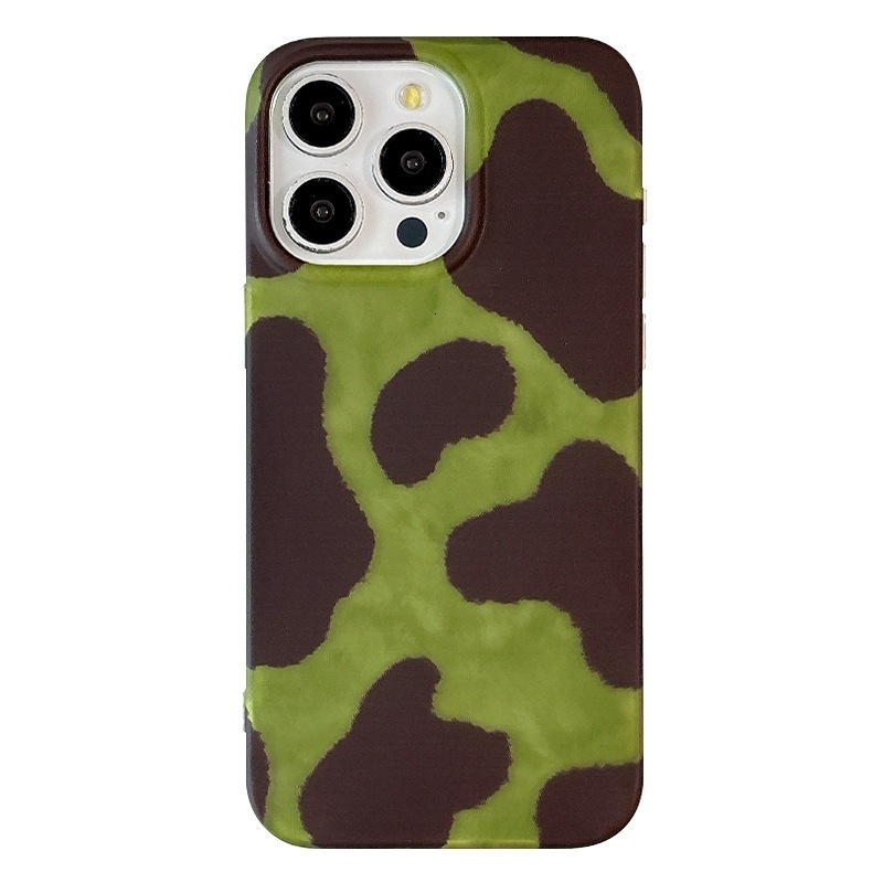 Leopard Print Pattern Phone Case Compatible with iPhone 17 Pro Max Ins Style High-End Solid Color Protective Case iPhone 15/16