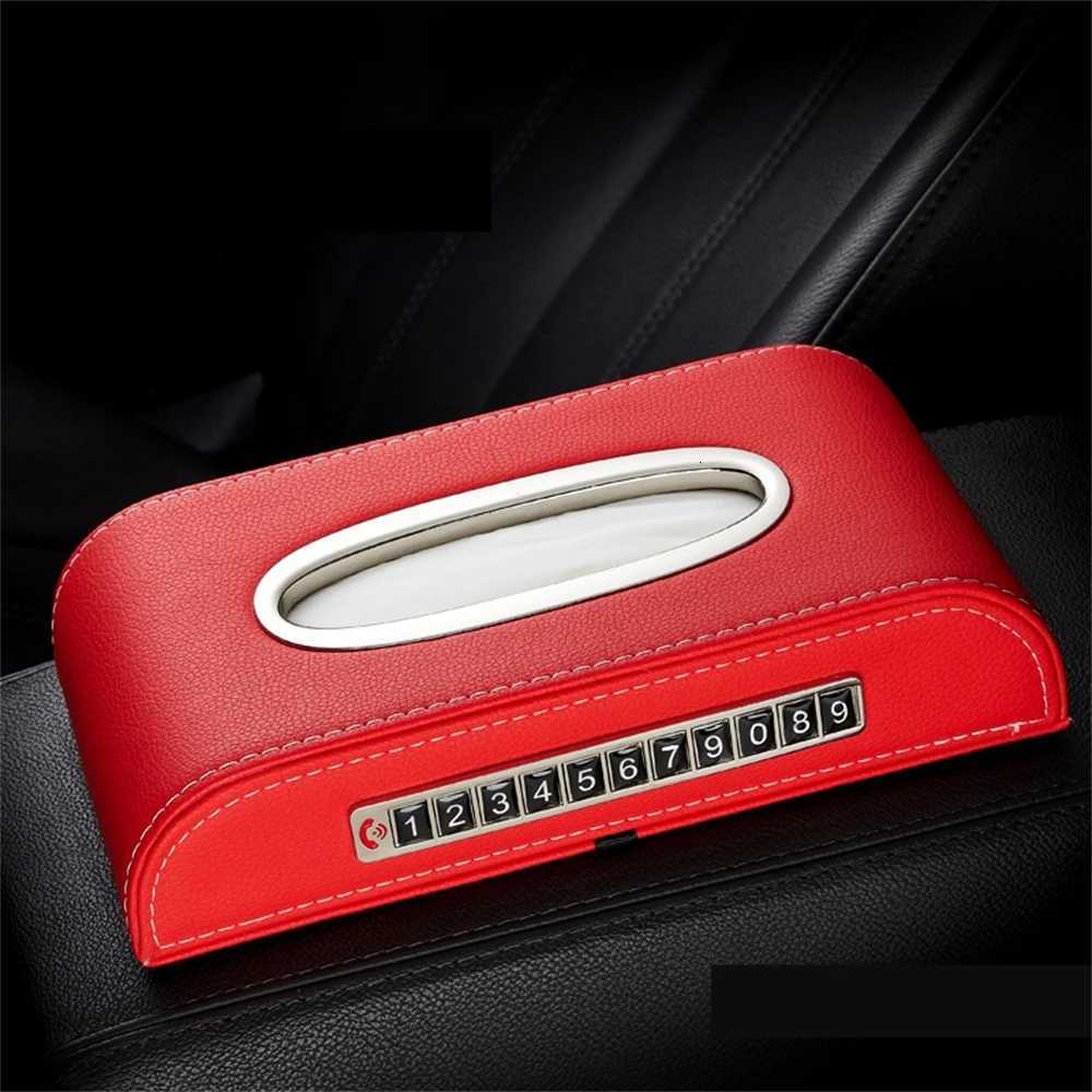 Universal Car Tissue Box Creative Leather Napkin Holder Box Back Seat Tissue Organizer Fit For Honda Toyota Nissan MitsubishiM251124