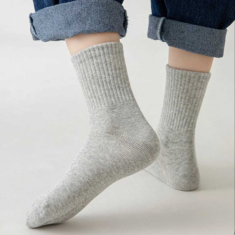 5 Pairs Four Season Kid Sock Teenager Student Cotton Breathable Comfortable Sock Boys Girl Baby White Black Sport Mid Tube Socks G251124