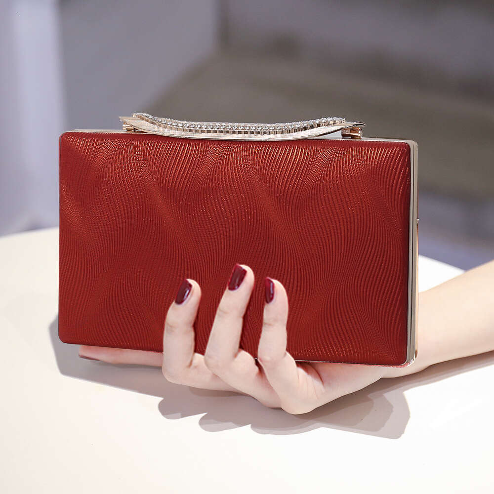 Dinner Bag New Banquet Fashionable Shoulder Handheld Evening Dress Versatile Small Square Bag KQ