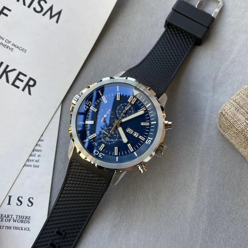 Guarda High Quality Business Luxury Mens Quartz Movement Cloned Watch Followers 43mm Stainless Steel Leather Strap Classic Top Level Glow Christmas Montres AAA