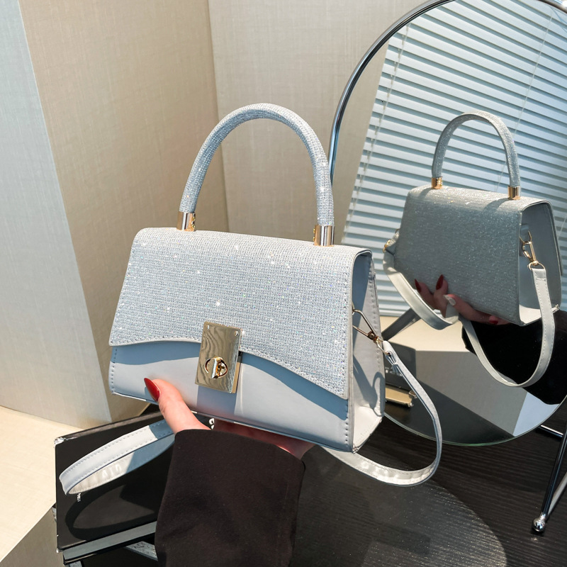 2024 Autumn/winter New Women's High End Fashion Multi Functional Designer Handbag With Bright Star Texture Single Shoulder Crossbody Bag