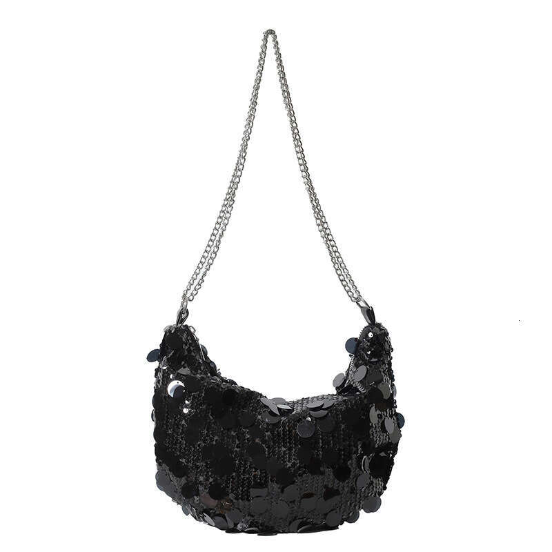 Tote Small Fashionable Sequins, Armpit Saddle Bag, Stylish Single Shoulder Crossbody Handbag, Women's Bag Style