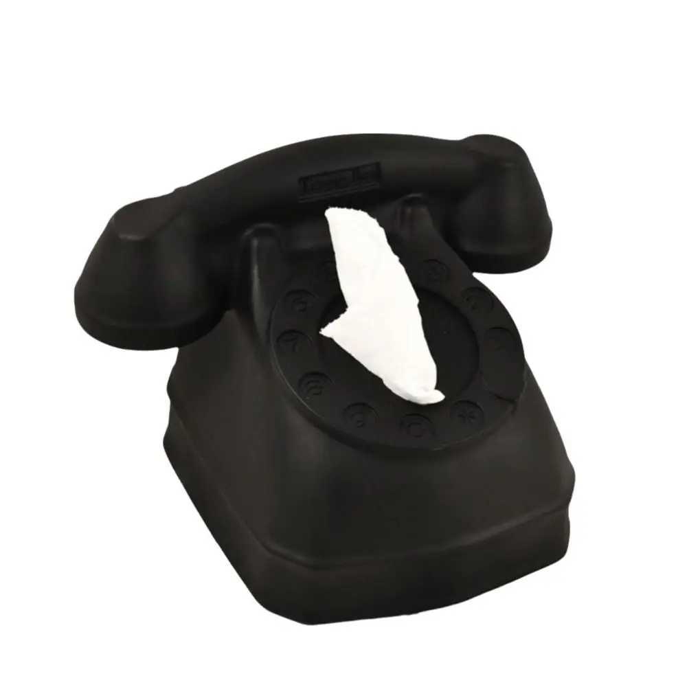 Ornament Silicone Tissue Box Retro Style Luxury Paper Box Nostalgic Telephone Shaped Paper Towel Box DesktopM251124