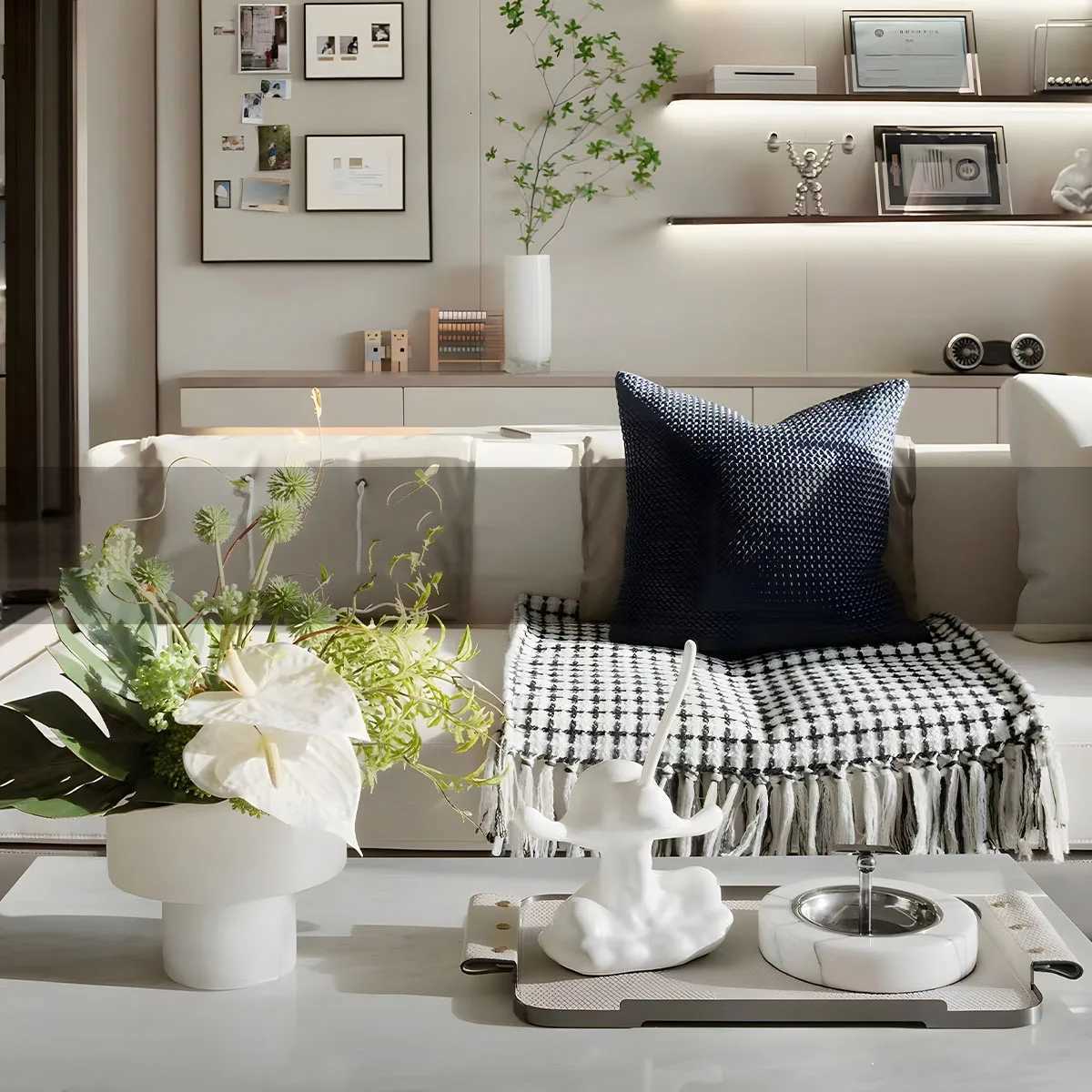 Modern Scandinavian White Onyx Natural Marble Vase Luxury Nordic Flower Vase Decoration Home C251124