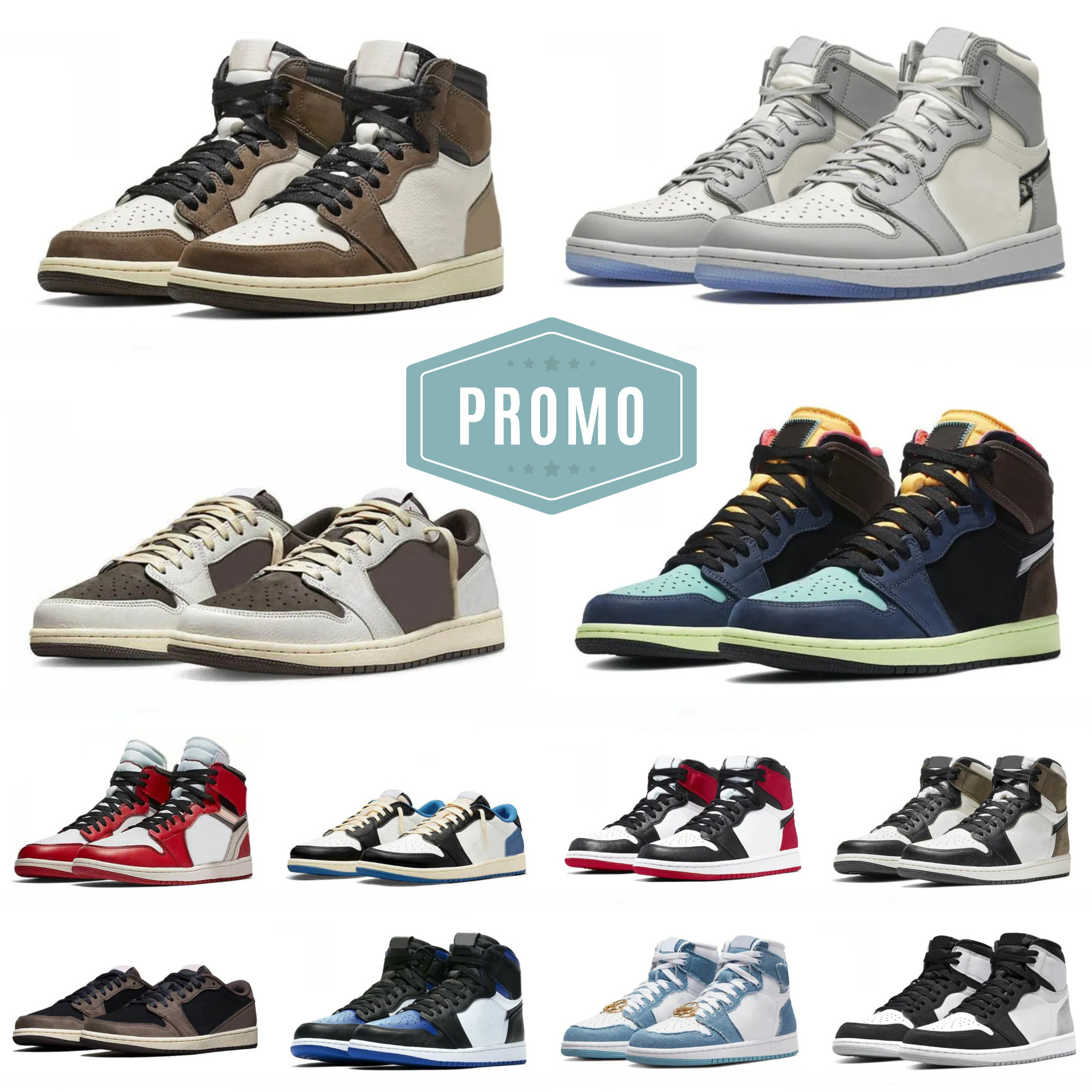 Jump Mans J1 1 OG Sports Basketball Shoes Trainers 1S Women Retroes High Low Chicago Reverse TS DARK Mocha Denim Turbo Blue Pine Green Casual Shoe Denim Outdoor Sneaker