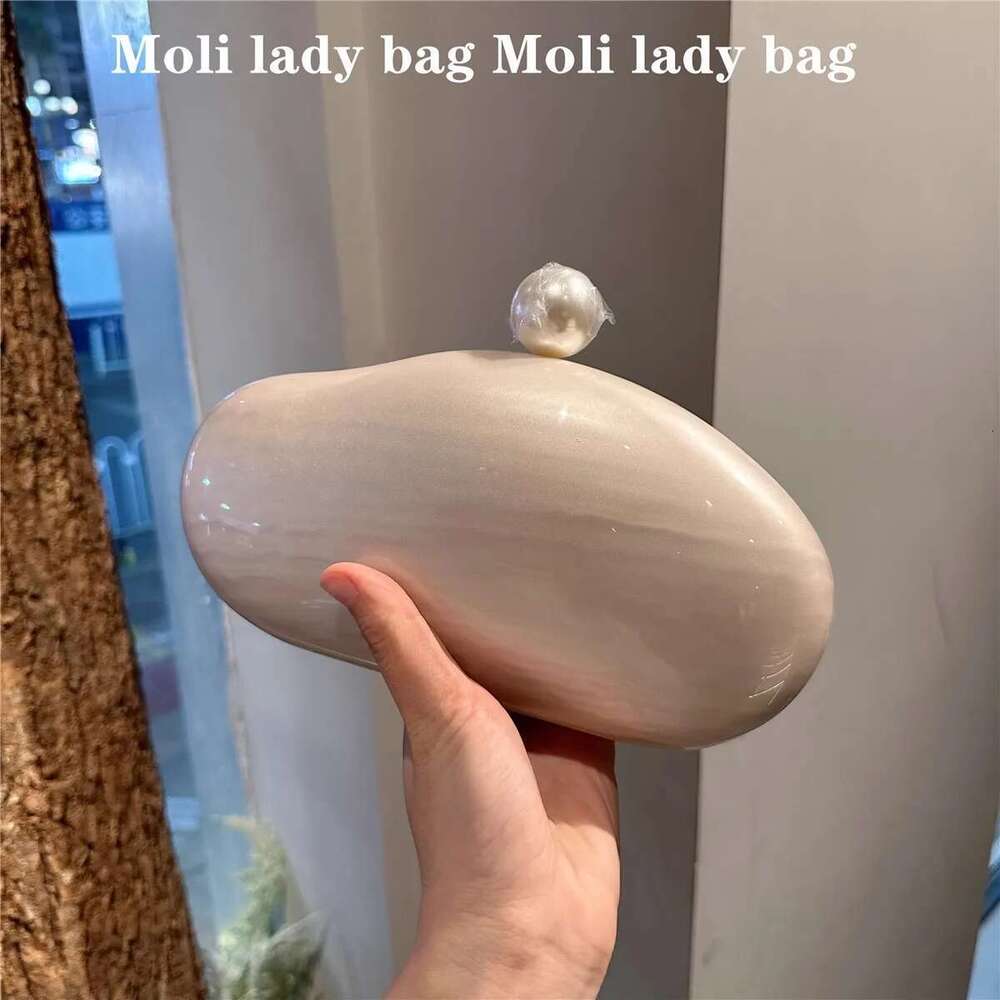Designer Bag 2025 Shimmer Acrylic Shell Designer Irregular Fashion Women Handbag Wedding Party Clutch Purse Shoulder Crossbody Bag Luxury Bag