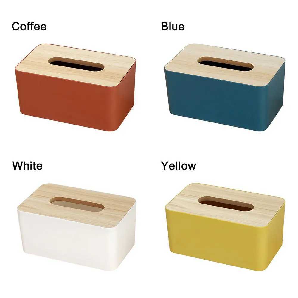 Household Tissue Box Cover Removable Desktop Tissue Holder Home Office Bathroom Paper Storage Case Table DecorationM251124
