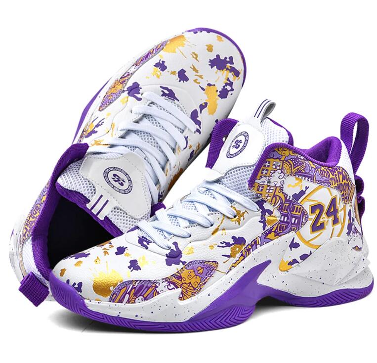 Top Designer basketball sneakers Men's fashionable high comfortable non slip lace up durable sports shoes suitable for men's outdoor activit