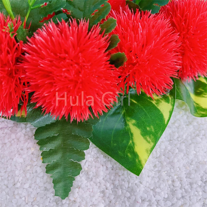 Classic Hawaiian Red Lehua Leaf Hair Clips for Women Tropical Flower Headware Party Decorations Hula Dance Hair Accessories 250420