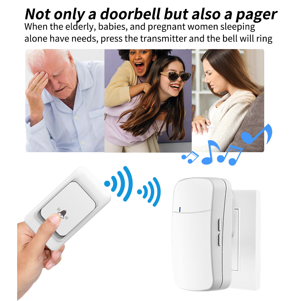 Smart Doorbell House Ringtone Kit 150M Remote Control EU UK US Plug Home Garden Remote Welcome to my melody doorbell