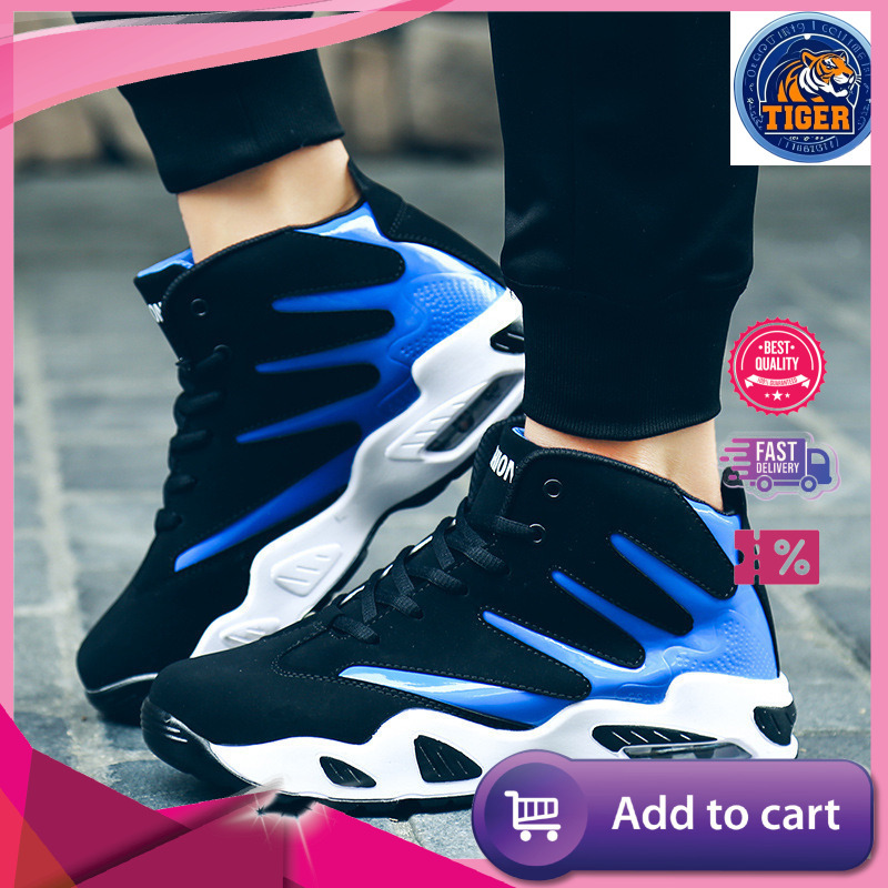 Ddmytiger Spring Summer New Shock Absorbing Air Cushion Running Basketball Korean Version Sports Casual Cotton Shoes High Top Y Sneakers Men S Wear Ou