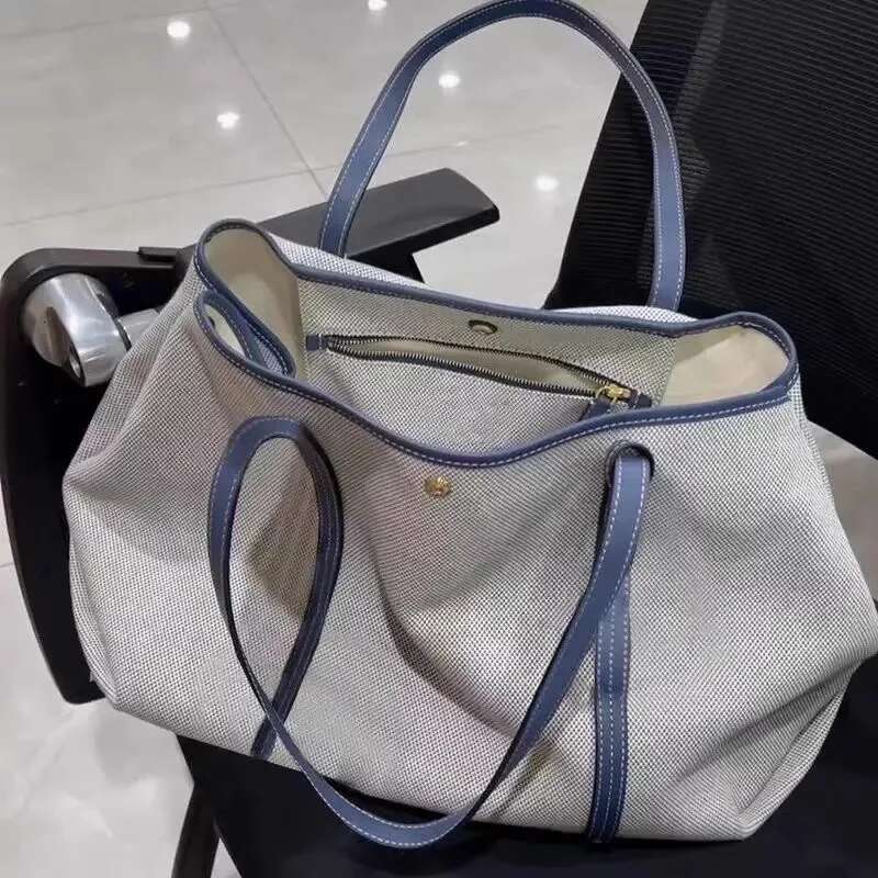 Canvas Designer Handbags Large Capacity Shoulder Bag 2025 Summer New Fashion Bags for Women Bolda Transversal Feminina