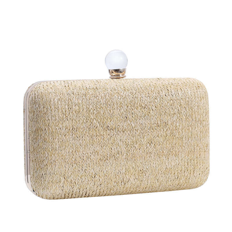 Dinner Bag Creative Summer Grass Woven Fabric Handheld Fashionable Multi Color Versatile Evening Women S Bag Water Wave Pattern KQ