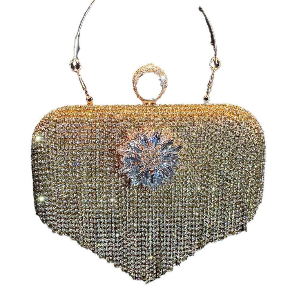 New Full Water Diamond Handheld Bar Evening Dress Small Fragrant And Flowing Su Xieqiao Banquet Bag