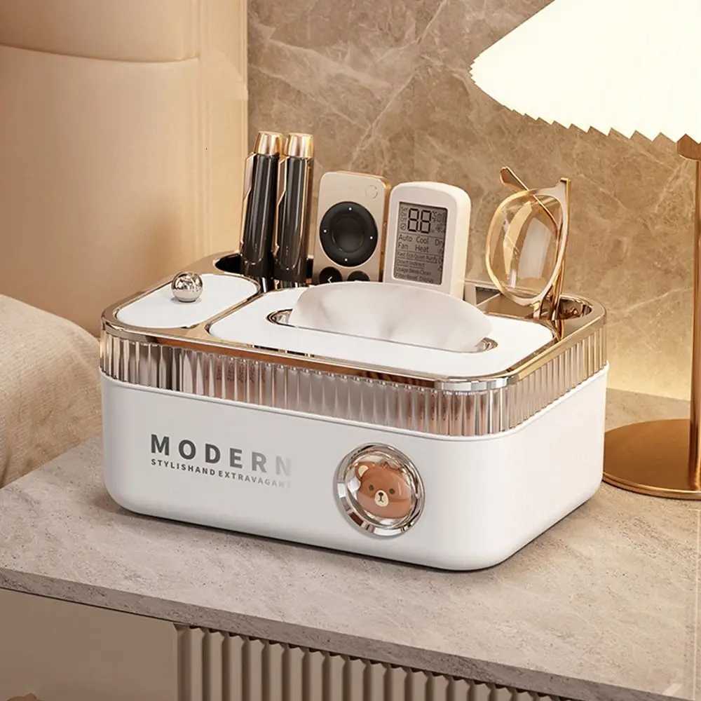 Cute Light Luxury Tissue Box Waterproof Thickened Storage Paper Box Dustproof Large Capacity Cosmetic Organizer BedroomM251124