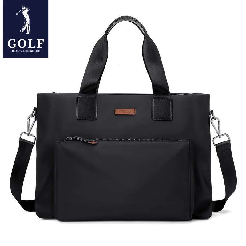 GOLF Briefcase Men's Canvas Handbag Large Capacity Computer Business Travel Official Leisure Commuter Bag