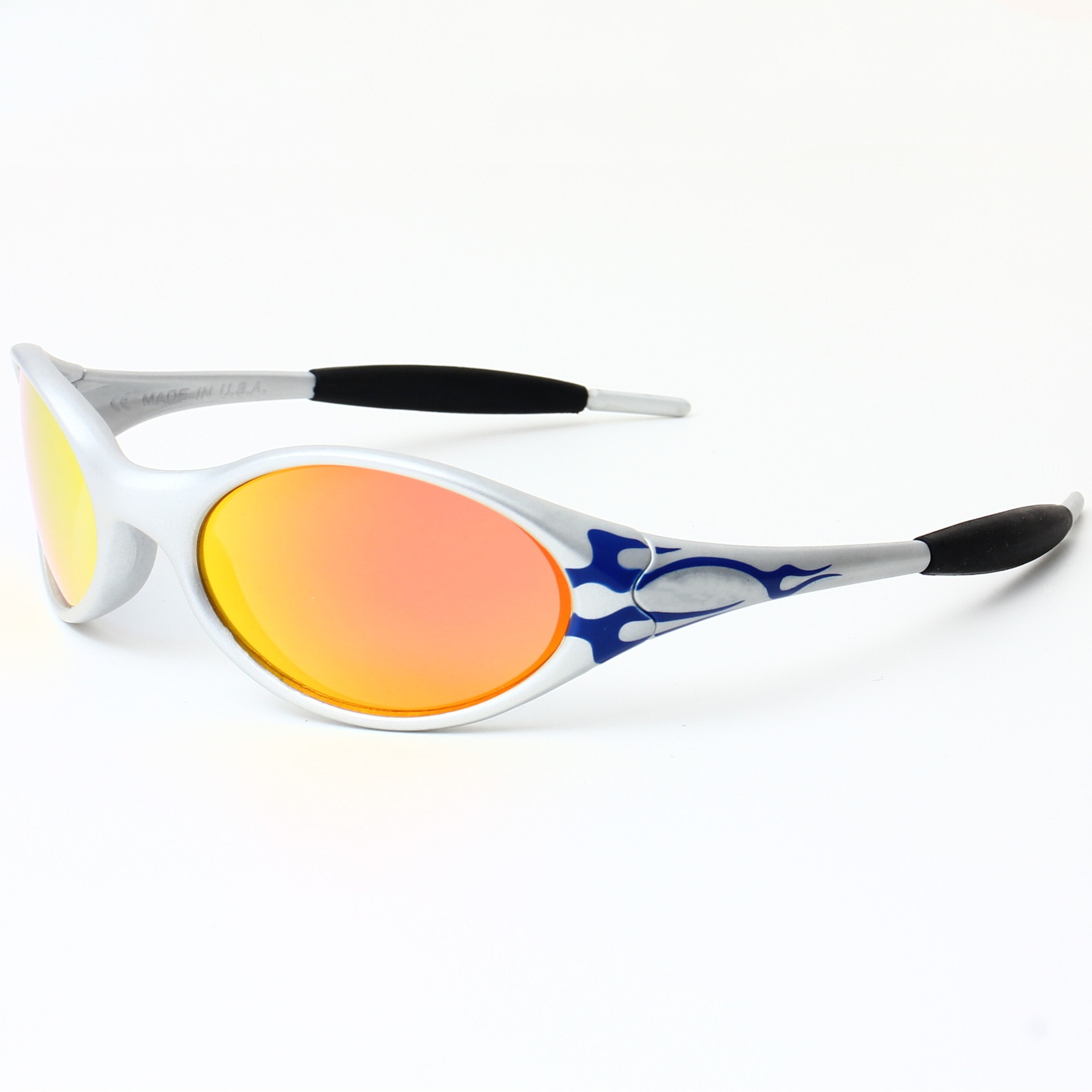 Polarizing Riding Sunglasses Flame Frame Glasses Windproof Discoloration Sports Glasses For Men And Women Outdoor Sunglasses Goggles With Box