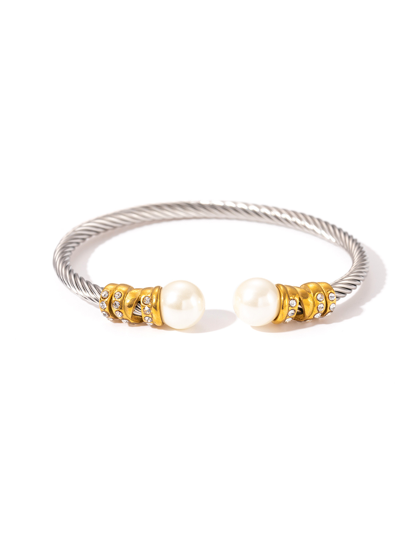 Gold Twist Bracelet European and American Style Adjustable Titanium Steel Bracelet designer bracelet women luxury jewelry gold mens bracelet silver br - view 6