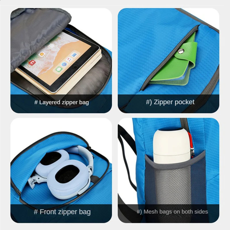 Lightweight Foldable Backpack custom Waterproof Packable Backpack personality customization Outdoor Travel Hiking pack 250417