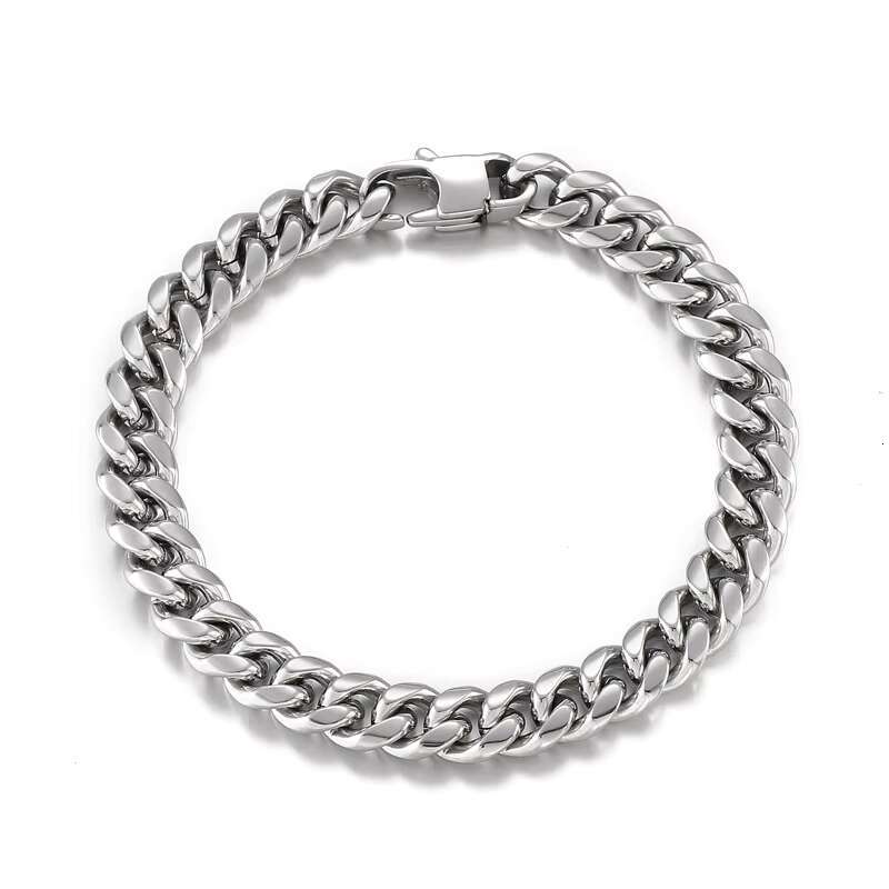 KALEN Men 210X6/8/10mm Gold/Silver Stainless Steel Hip Hop Cuban Link Bracelet
