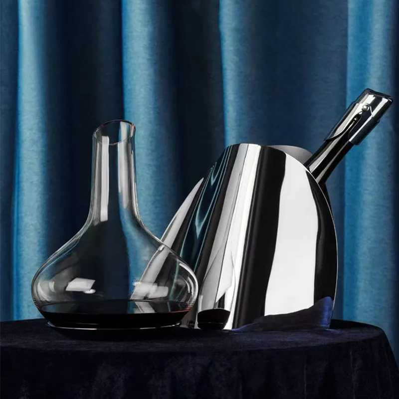 Luxury Mirror Stainless Steel Ice Bucket Vase Metal Champagne Bucket Suitable for Bar Family Restaurant Party Decoration C251124