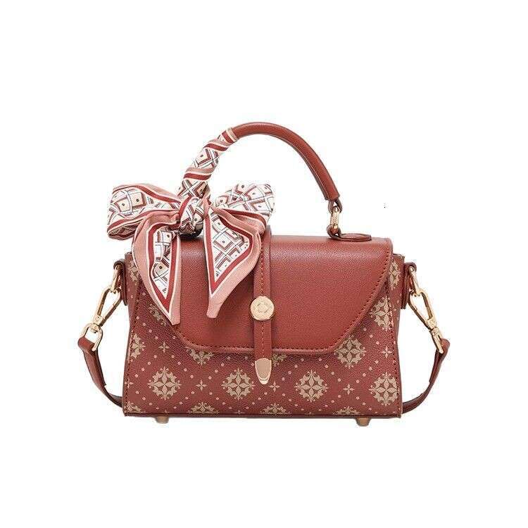 Red Female New Chinese Style China Chic Printed Handbag Grand Middle Aged Mother Bag High Grade Messenger Bag