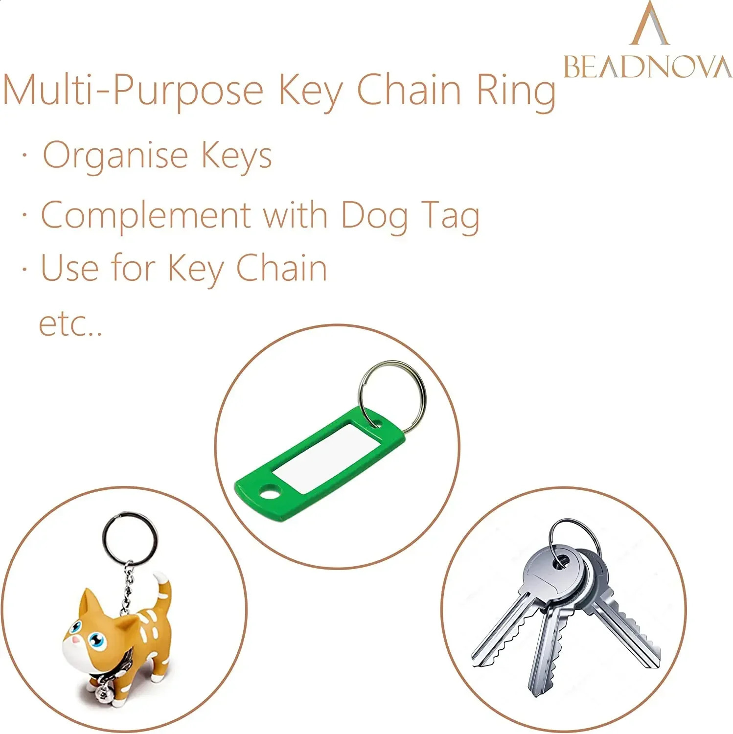 0pcs stainless steel keychain 25mm round flat circular split polished metal blank ring for DIY search 250418 250418